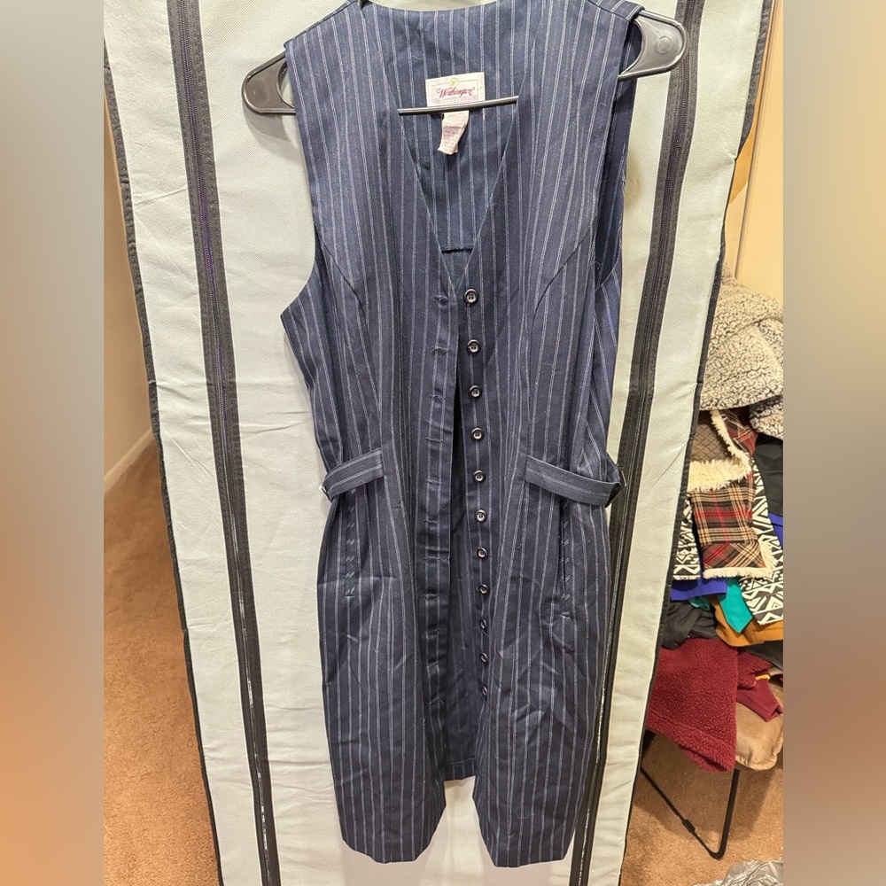 Navy Blazer Vest Dress